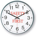INFINITY/ITC Message Clock - 12&quot; Diameter - Safety First