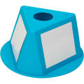Inventory Control Cone W/ Dry Erase Decals, 10&quot;L x 10&quot;W x 5&quot;H, Turquoise