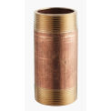 2&quot; x 5-1/2&quot; Lead Free Seamless Red Brass Pipe Nipple, 140 PSI, Sch. 40, Import - Pkg Qty 10