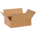 13&quot; x 9&quot; x 4&quot; Flat Corrugated Boxes - Pkg Qty 25