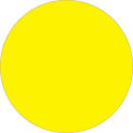 Tape Logic 3/4&quot; Circles Removable Labels Fluorescent Yellow 500 Per Roll, DL1388FY