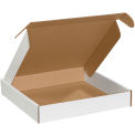 13&quot;x13&quot;x3&quot; Corrugated Tab Lock Literature Mailers, White - Pkg Qty 50