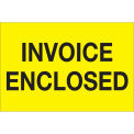 2" x 3" Invoice Enclosed Labels, Yellow, 500 Per Roll