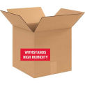 12&quot;x12&quot;x12&quot; Weather Resistant Corrugated Boxes, Kraft - Pkg Qty 20