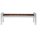 Commercial Zone Skyline 5' Bench, Stainless Frame & Espresso Wood Finish