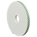 Double Sided Foam Tape 1/2&quot; x 5 Yds 1/4&quot; Thick Natural - 3M 4004