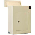 Protex Wall Depository Drop Box with Adjustable Chute - 6&quot;W x 12&quot;D x 16&quot;H, Beige