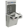 EZH2O Water Bottle Refilling Station W/Single ADA Cooler, Refrig, Light Gray