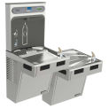 Water Bottle Refilling Station W/Bi-Level ADA Cooler,Elkay EMABFTL8WSLK EZH2O , Refrig, Light Gray