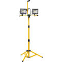 Portable Dual LED Worklight Floodlights w/Tripod, 3200 Lumens