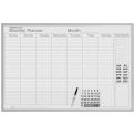 Magna Visual Monthly Planner Kit, 24&quot; x 36&quot;, Gray, 36 x 24