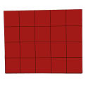 Magna Visual FI-223 3/4&quot; Red Magnetic Squares 20/Pk