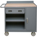 Durham Mfg. Mobile Bench Cabinet, Shop Top Square Edge, 1 Drawer, 41-7/8&quot;W x 18-1/8&quot;D