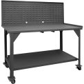 Durham Mobile Workbench, 60 x 36&quot;, Louvered Panel