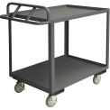 Durham Mfg.&#174; Stock Cart With Ergnomic Handle, 2 Tray Shelves, 24&quot;Wx48&quot;L, 1200 Lbs. Cap.