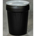 Eagle Plastic Lab Pack Drum with Metal Lever Lock & Bung Lid, 30 Gallon, Blue