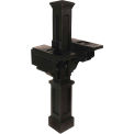 Mayne Rockport Double Mailbox Post, 56&quot;H Black