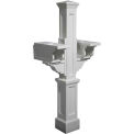 Mayne Rockport Double Mailbox Post, 56&quot;H White