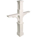 Mayne Newport Plus Double Mailbox Post, 56&quot;H White