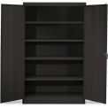 TENNSCO 48&quot;W Jumbo Storage Cabinet - 48x24x78&quot; - All-Welded - Black