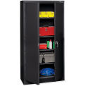TENNSCO Storage Cabinet - 36x18x72&quot; - All-Welded - Black