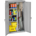 Tennsco Janitorial Cabinet, Welded 36&quot;W x 18&quot;D x 64&quot;H Medium Gray