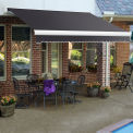 Awntech Retractable Awning Manual 18'W x 10"D x 10"H Gun Metal Gray