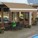Awntech Retractable Awning Left Motor 18'W x 10'D x 10"H Brown/Tan