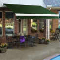 Awntech Retractable Awning Right Motor 18'W x 10"D x 10"H Forest Green