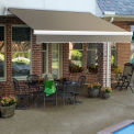 Awntech Retractable Awning Left Motor 18'W x 10'D x 10"H Taupe
