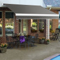 Awntech Retractable Awning Left Motor 14'W x 10'D x 10&quot;H Gray