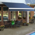 Awntech Retractable Awning Left Motor 14'W x 10'D x 10"H Dusty Blue