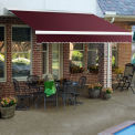 Awntech Retractable Awning Left Motor 14'W x 10'D x 10&quot;H Burgundy