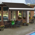 Awntech Retractable Awning Left Motor 10'W x 8'D x 10&quot;H Black/Tan