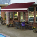 Awntech Retractable Awning Left Motor 10'W x 8'D x 10&quot;H in Burgundy