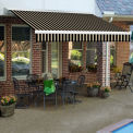 Awntech Left Motor Retractable Awning 12'W x 10'D x 10&quot;H Black/Tan
