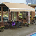 Awntech Retractable Awning Left Motor 12'W x 10'D x 10"H Linen