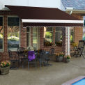 Awntech Retractable Awning Manual 12'W x 10'D x 10"H Brown
