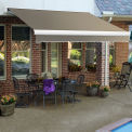Awntech Retractable Awning Right Motor 12'W x 10'D x 10&quot;H Taupe