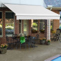 Awntech Retractable Awning Left Motor 12'W x 10'D x 10&quot;H Off White