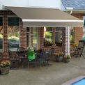 Awntech Manual Retractable Awning 12'W x 10'D x 10"H Taupe