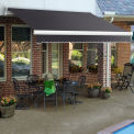 Awntech Retractable Awning Right Motor 24'W x 10'D x 10&quot;H Gun Metal Gray