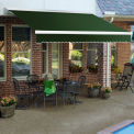 Awntech Retractable Awning Manual 24'W x 10'D x 10&quot;H Forest Green
