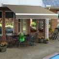 Awntech Retractable Awning Manual 20'W x 10'D x 10&quot;H Taupe