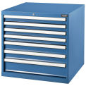 7 Drawers Modular Drawer Cabinet w/Lock, 30x27x29-1/2&quot;H, Blue