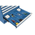 Divider Kit for 4"H Drawer of Modular Drawer Cabinet, 3 Long & 6 Short , Blue