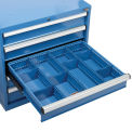 Divider Kit for 6"H Drawer of Modular Drawer Cabinet, 3 Long & 6 Short , Blue