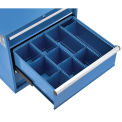 Divider Kit for 10&quot;H Drawer of Modular Drawer Cabinet, 3 Long & 6 Short , Blue