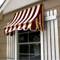 Awntech Window/Entry Awning 8-3/8'W x 2-9/16'H x 2'D Burgundy/Tan