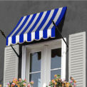 Awntech Spear Arm Awning 8-3/8'W x 2-9/16'H x 1-5/16'D Bright Blue/White